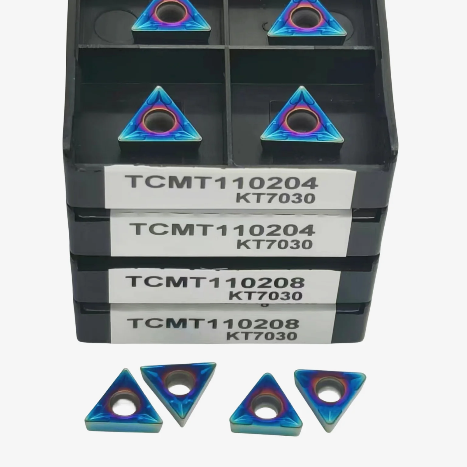 Carbide Turning Insert para aço inoxidável, CNC Lathe Cutter, Ferramentas de torneamento, TCMT110204 TCMT110208
