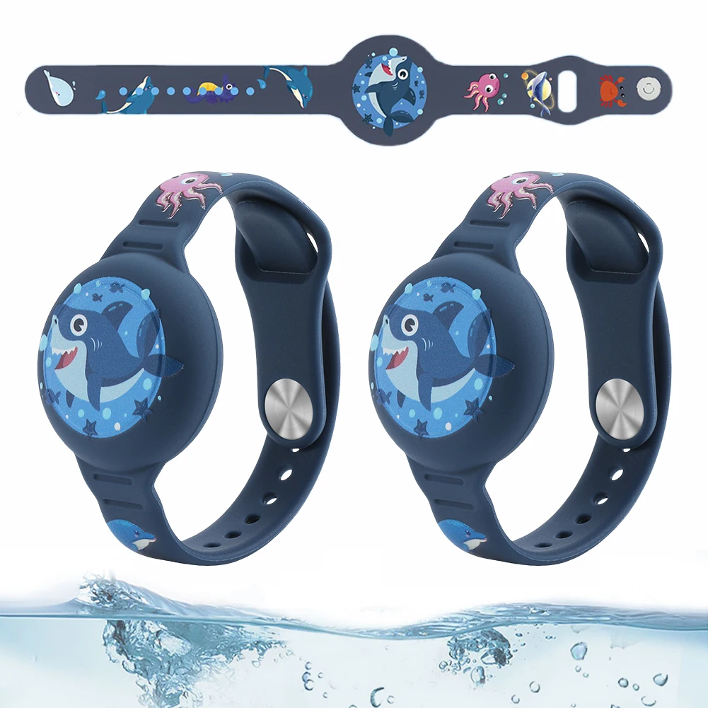 Cartoon Wristband Waterproof Kids Watch Band Silicone Toddler Holder Wristband for Apple Airtag