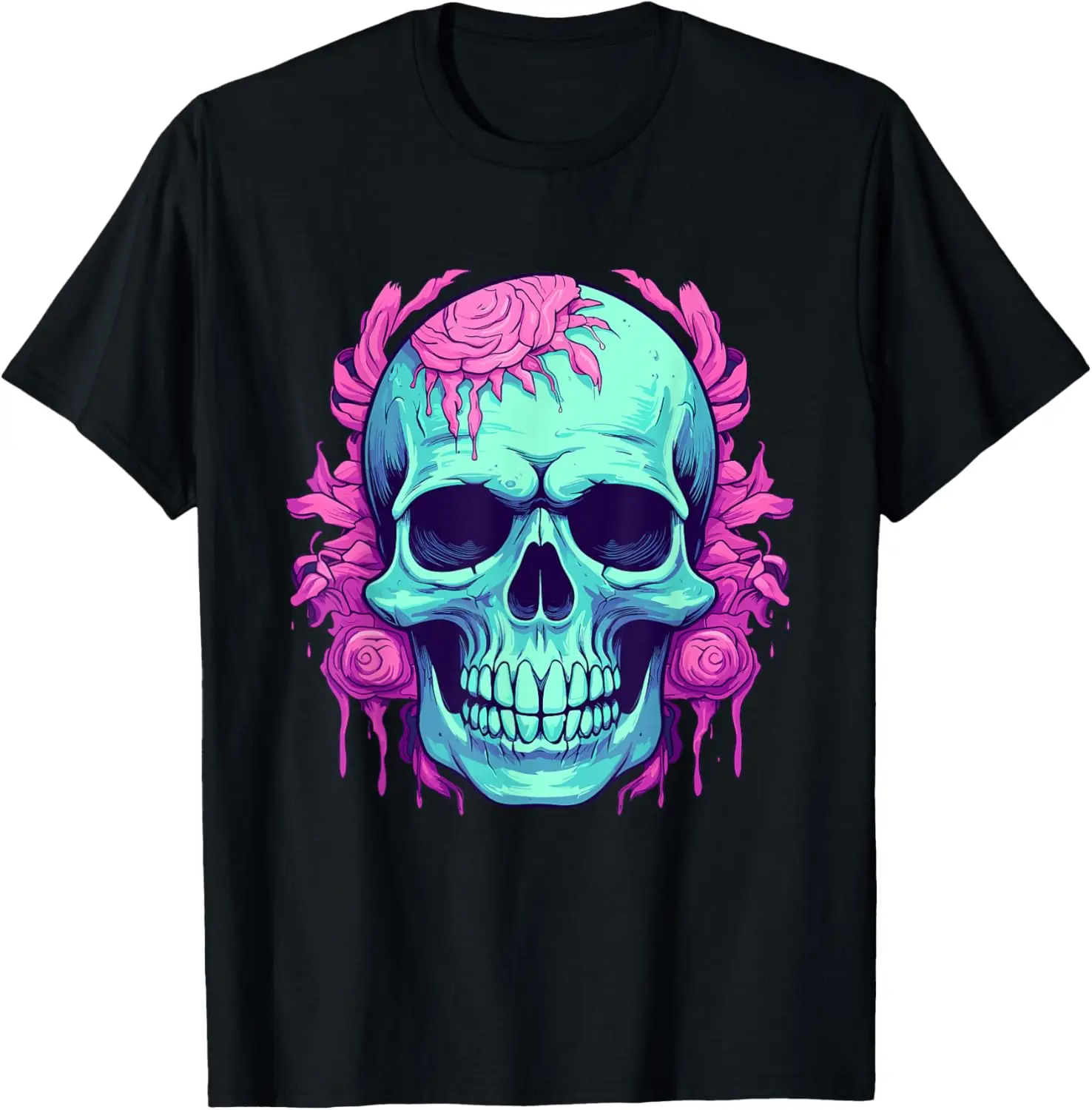 Skull Pastel Goth Design Creepy Menhera Kawaii T-Shirt