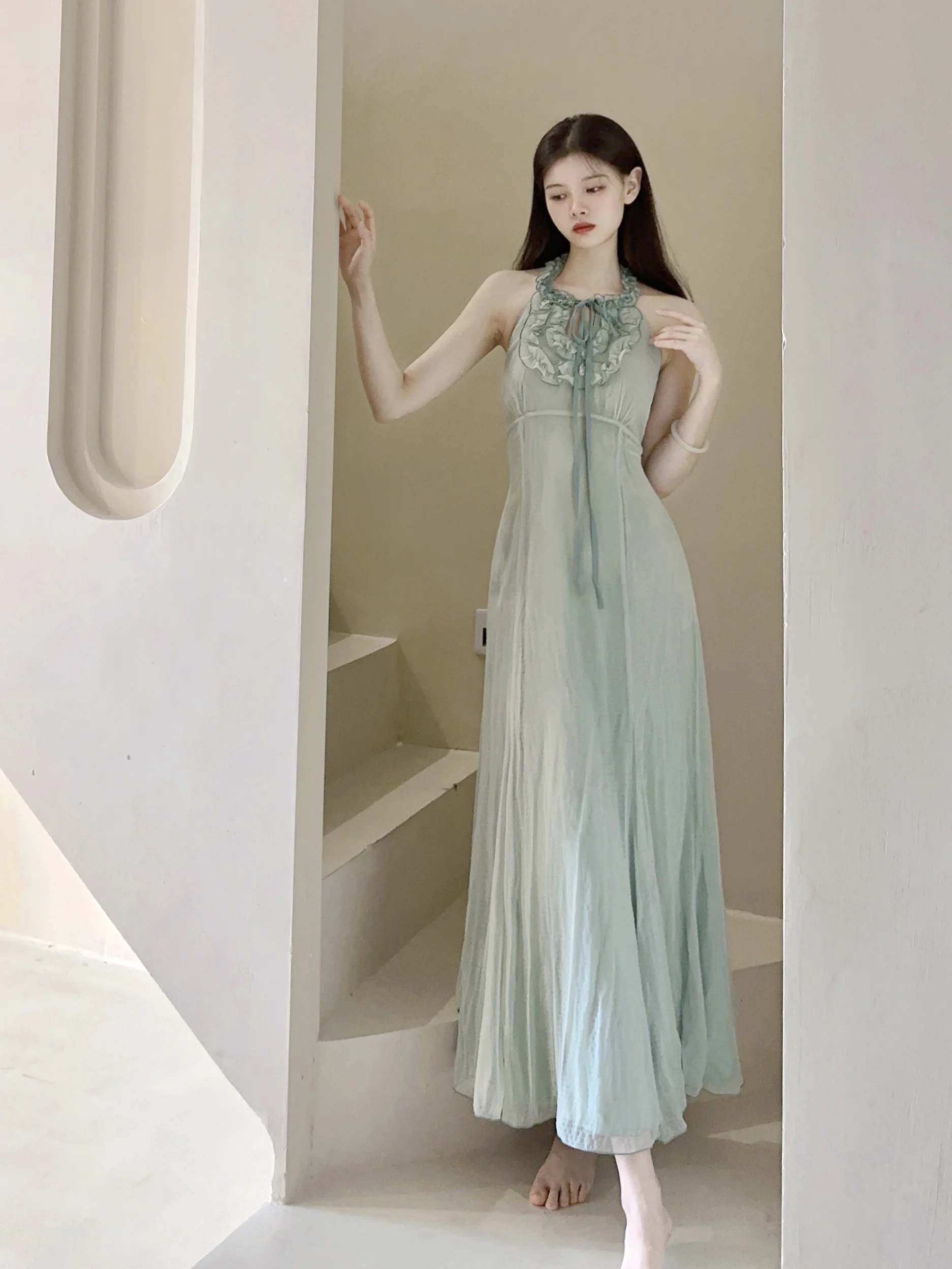 

Летняя юбка-русалка Mint Fairy для женщин и девушек, повседневная, из 100% материала C, с эффектом звонкого звука.
