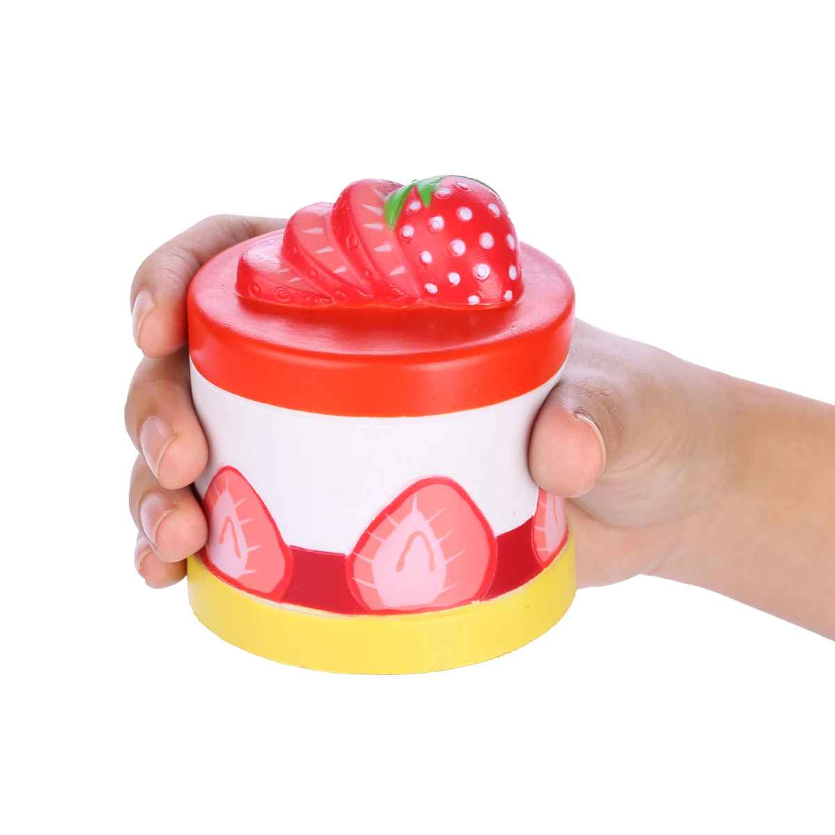 vlampo Slowring Strawberry round cake Squishy Toys Stress Relif Soft Toy Gift vlampo Slow Risingbread Squishy Toys gift