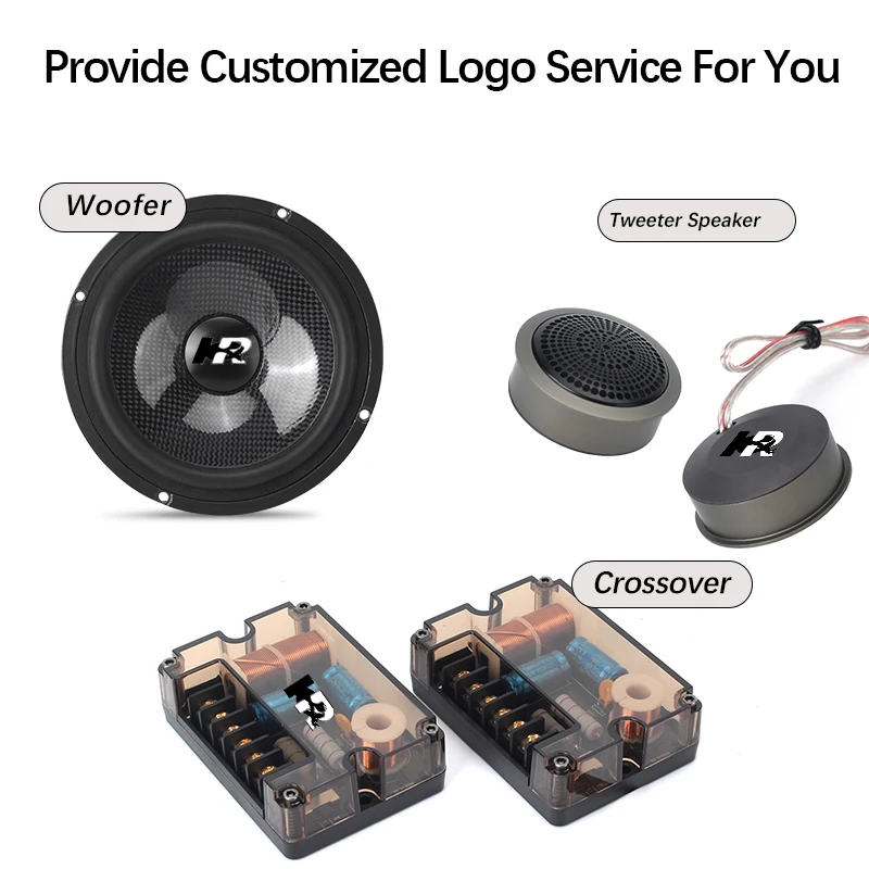 RMS power 90W*2 6.5inch car Component Audio SpeakerSystem 2-way Car Speaker Set  With 2* woofer + tweeter speakers & crossovers