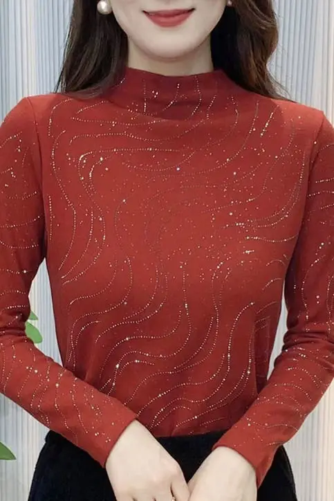 

Elegant Rhinestone Base Layer for Autumn and Winter