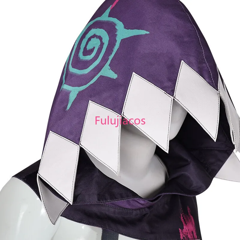 Fulujiacos Arcane 2 Jinx Cosplay Hut Spiel LOL Staffel 2 Kostüm Zubehör Kopfbedeckung Hoodie
