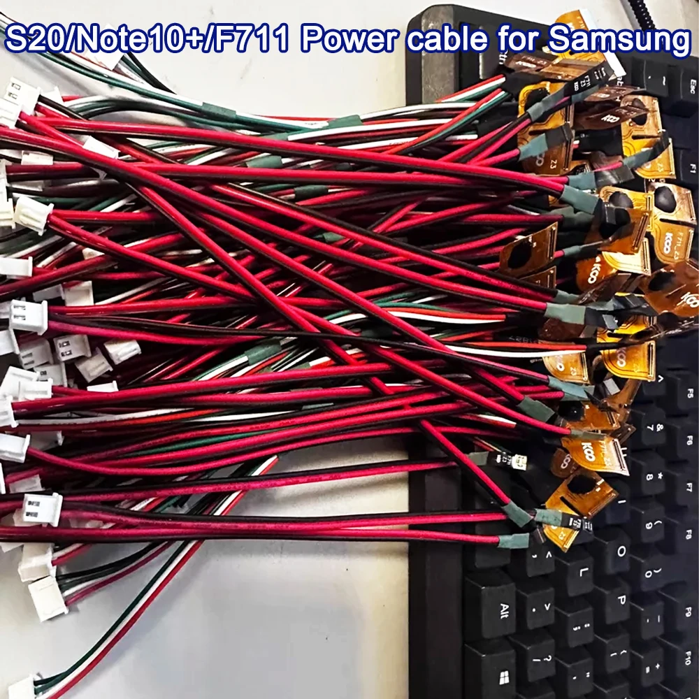 

20 PCS Power Line For Samsung SM-F711/NT10/S20 Free Tail Plug Power Cable 5Pin Soft Row Data Cable Suitable For Mobile Phone Hub