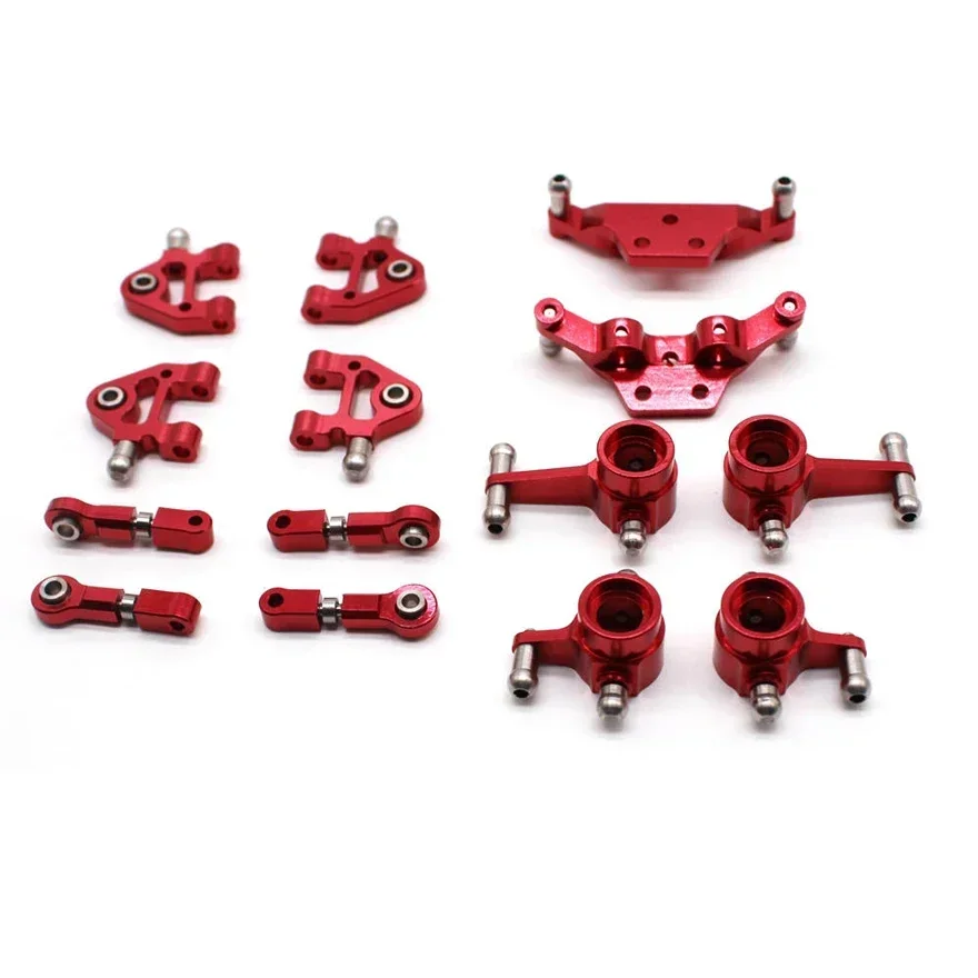 Metalen volledige set upgrade-onderdelen voor Wltoys 1/28 P929 P939 K979 K989 K999 K969 Rc auto-onderdelen, rood