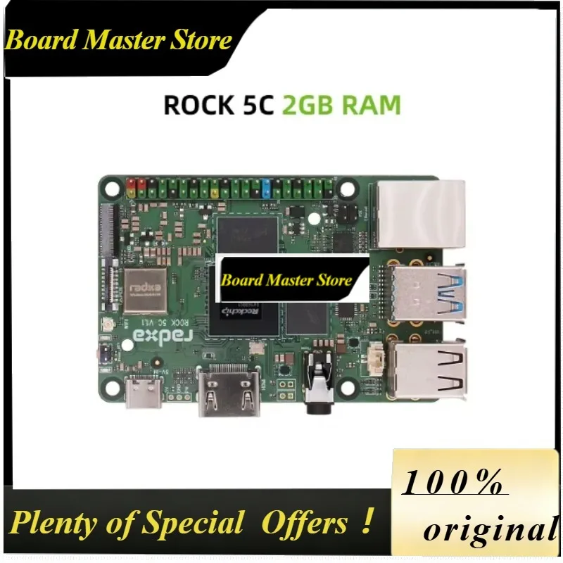 BoMaSRadxa Mini Main Board ROCK 5C RK3588S2/RK3582 SBC Raspberry Pi 5 Alternative