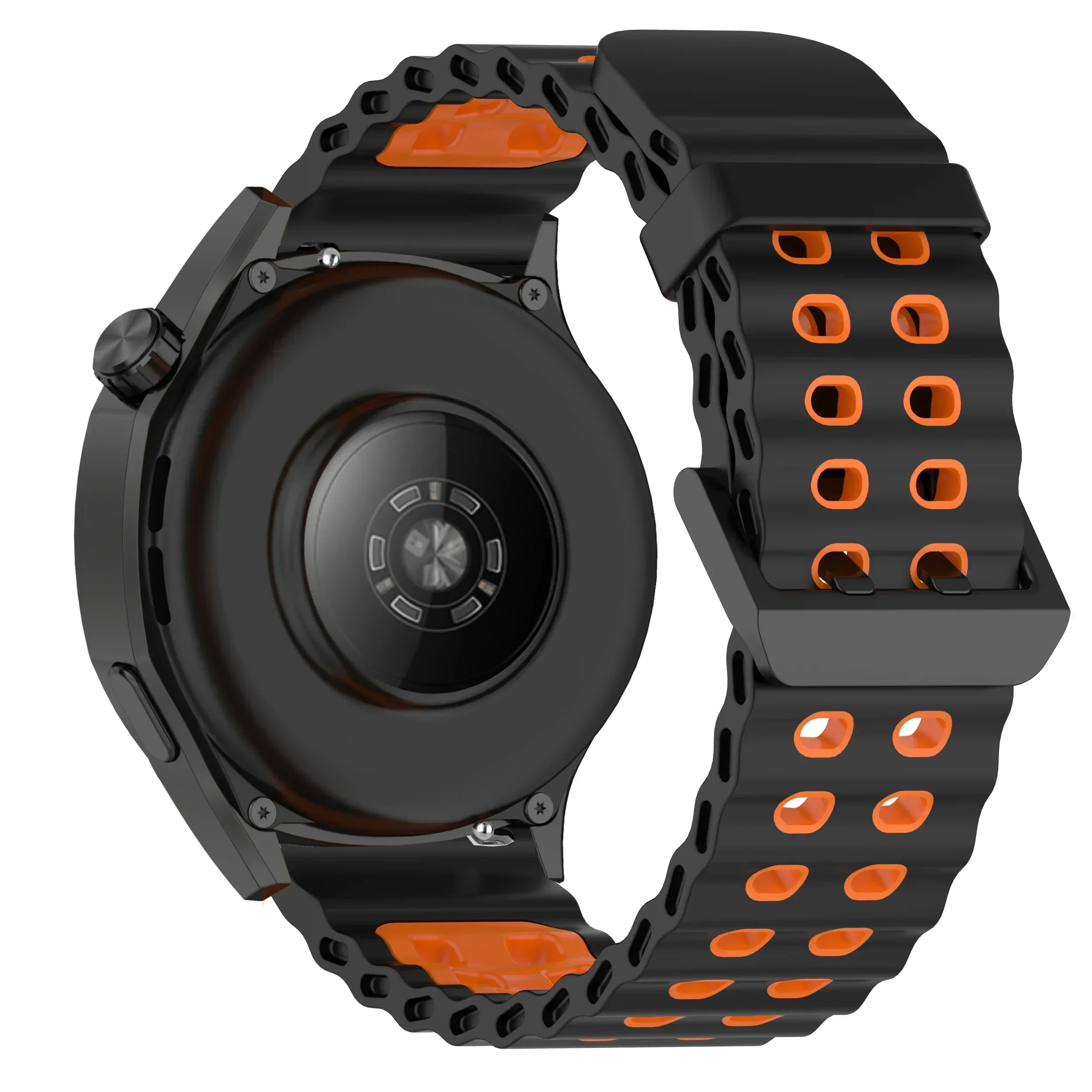 22 mm Ocean-Silikonarmband für Amazfit Active Max/Balance 2/Bip 6 5/GTR 4 3 2 2e/Stratos 3 2/Cheetah Round-Pro/Pace Zweifarbiges Armband – Detail 16
