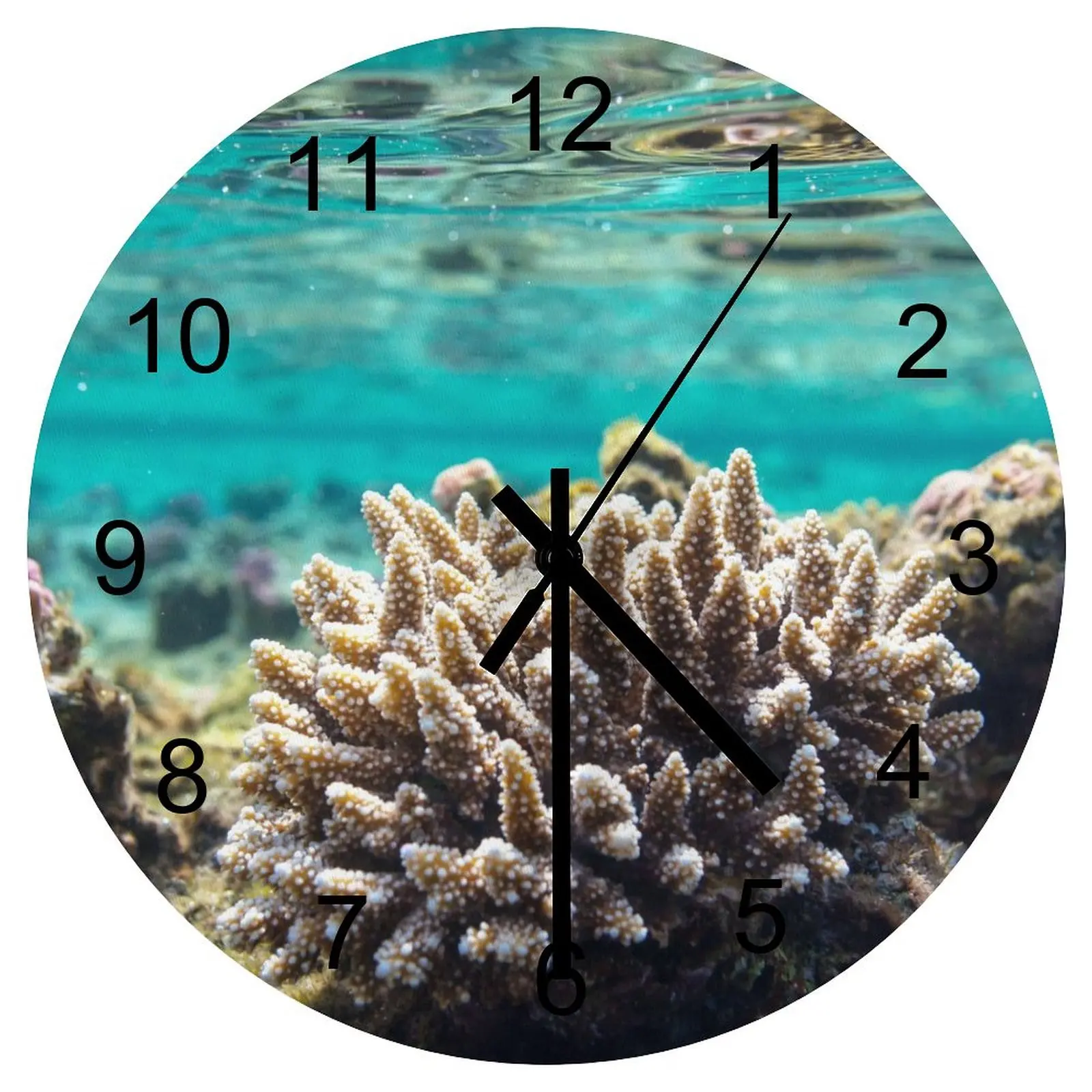 Garage Wall Clock Mesmerizing fish schools Clocks 12 inch Mute Fashion Round Creative Keyhole Hanging Sporty