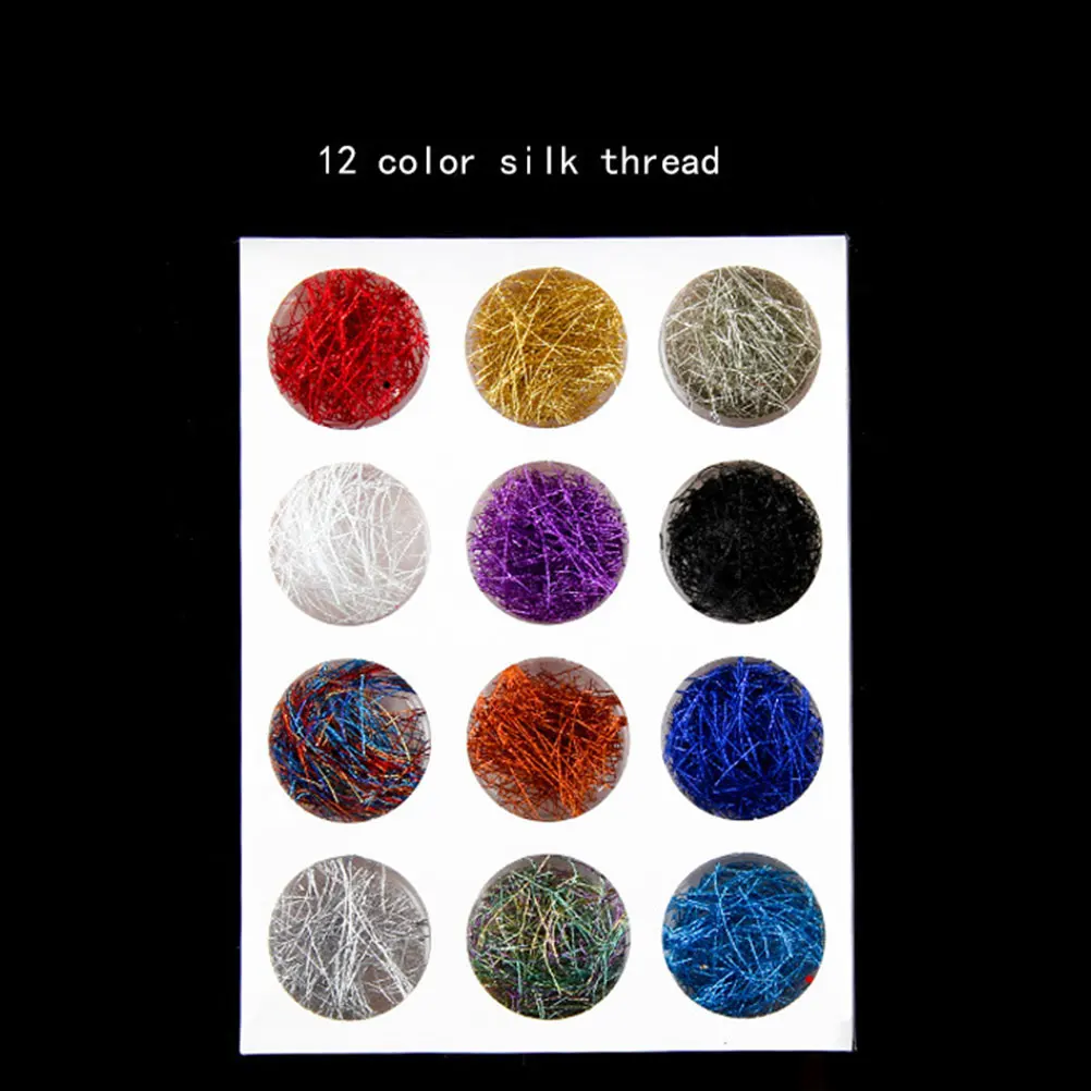 

Colored Silk Nail Sequins Stickers Manicure Decals Chiristmas Art Decors Very Fine