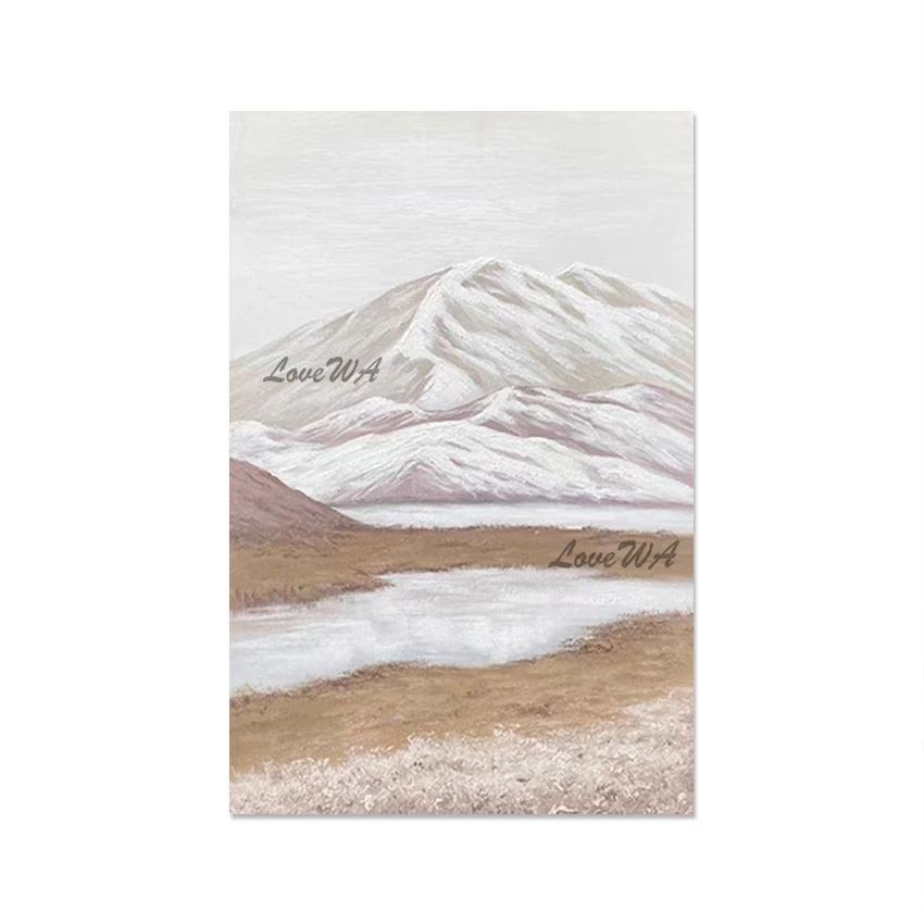 

Canvas Art Modern Pond Natural Scenery Wall Picture Acrylic Design Abstract Mountain Landscape Painting Frameless Decor Artwork