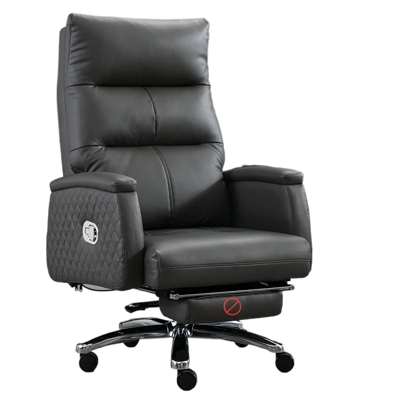 Leather Office Chair Posture Recliner Relaxing Chaise Longue Cheap Desk Rotating Chairs Living Room Sedie Ufficio Armchairs Bed