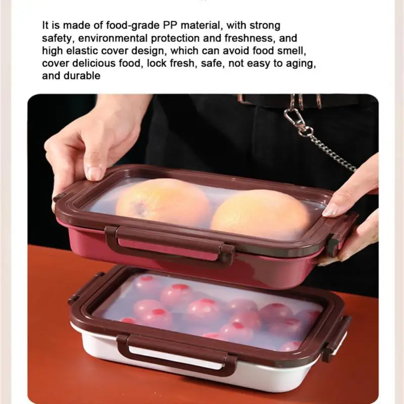 304 Stainless Steel Food Lunch Bento Box Sealed Leakproof Travel Storage Box Household Pickle Box Microwave Heating Lunchboxs