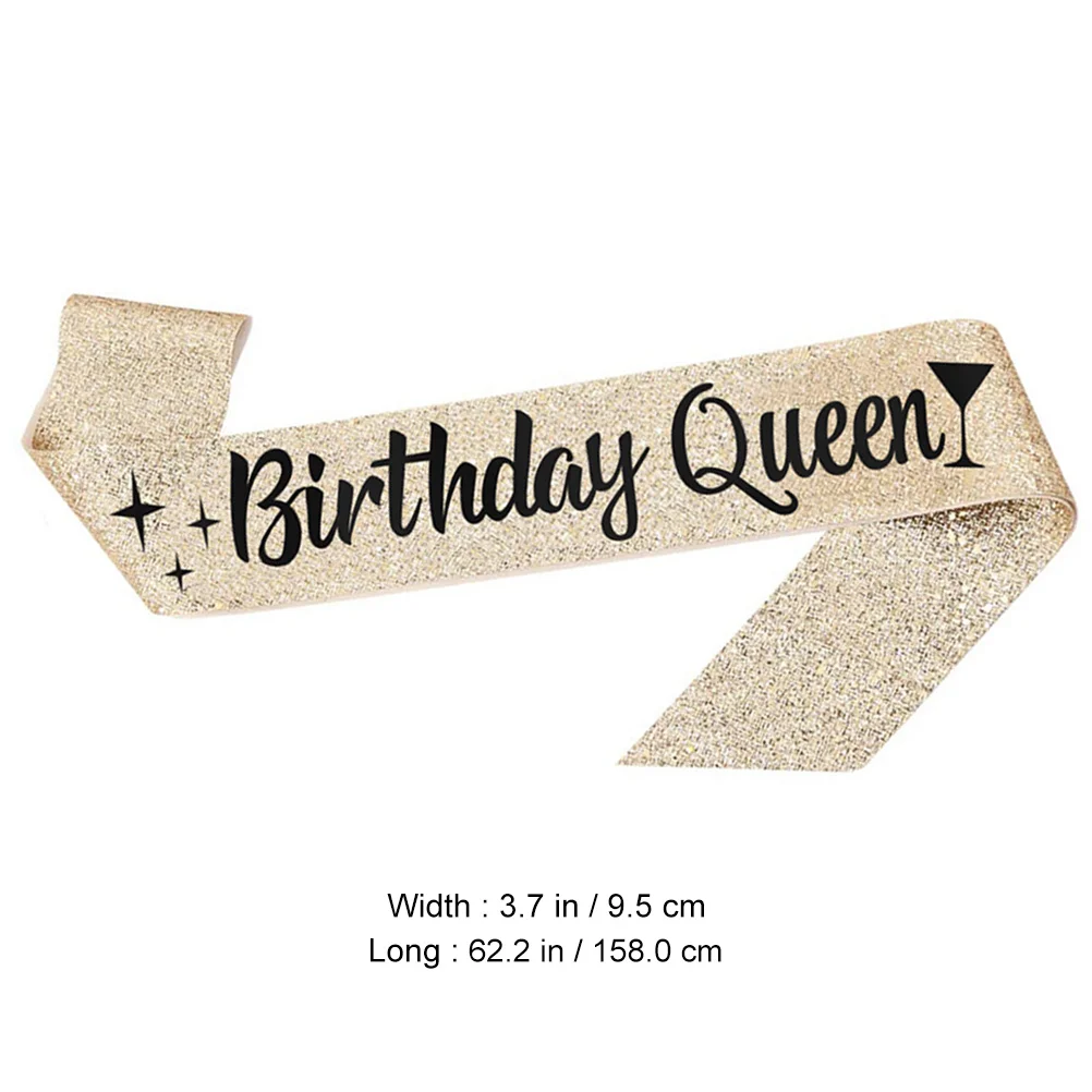 

Birthday Shoulder Strap Decorative Belt Matching Clothes Party Supplies Flash Sash