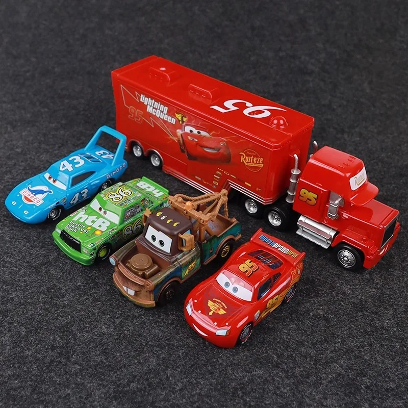 

Pixar Cars 3, грузовик-контейнер, игрушки Диснея, Молния Маккуин, гоночная семейная коллекция, литая под давлением модель автомобиля для мальчиков и девочек, подарок для детей