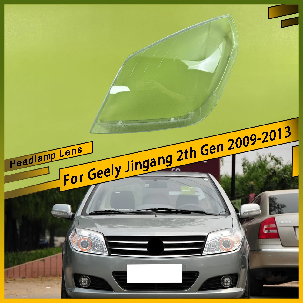 

For Geely Jingang 2th Gen 2009 - 2013 Front Headlight Cover Headlamp Cover Lamp Shell Transparent Lampshade Lens Plexiglass