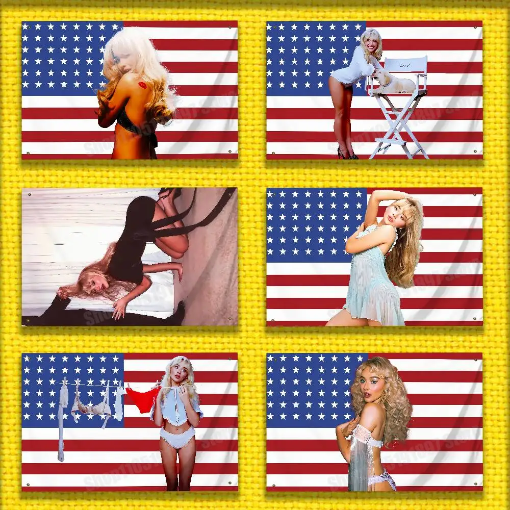 

America USA S-Sabrina C-Carpenter Mans Best Friend Flag For 150*200cm 80*120cm 100*150cm 50*70cm Outdoor Banner Tapestry Cover