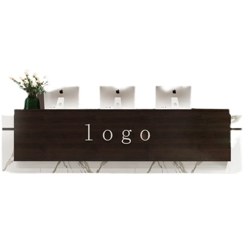 Custom. Fashionable Modern Simple Hotel Boutique Cashier Counter Reception Desk for Restaurant Salon