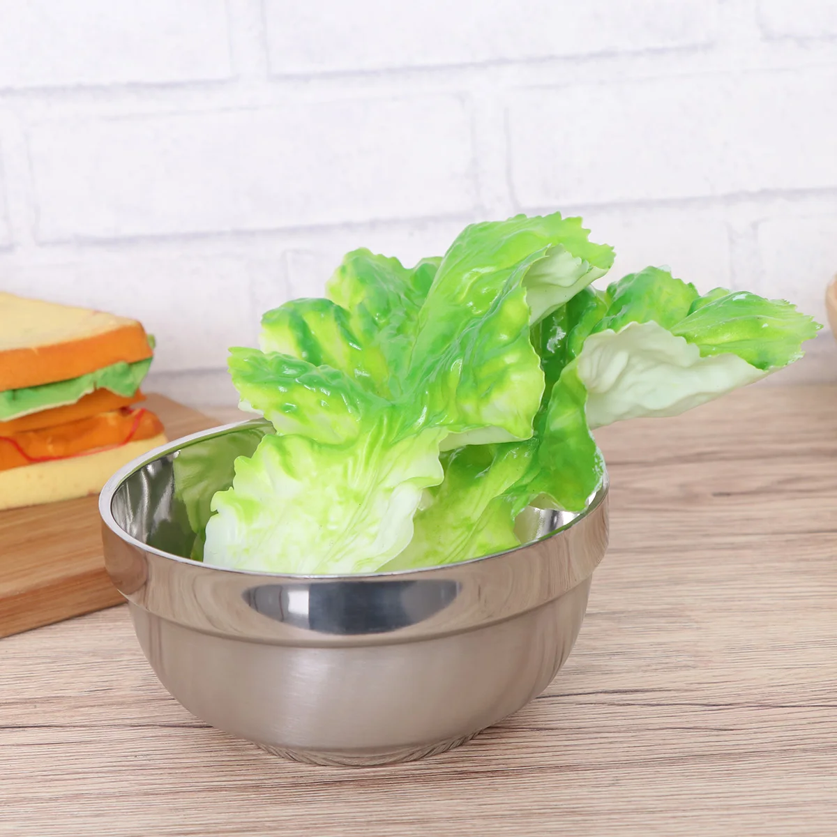 

6pcs Stainless Steel Anti-scalding Bowls Heat Resistant Insulated Soup Salad Kitchen Camping Child Rice Metal