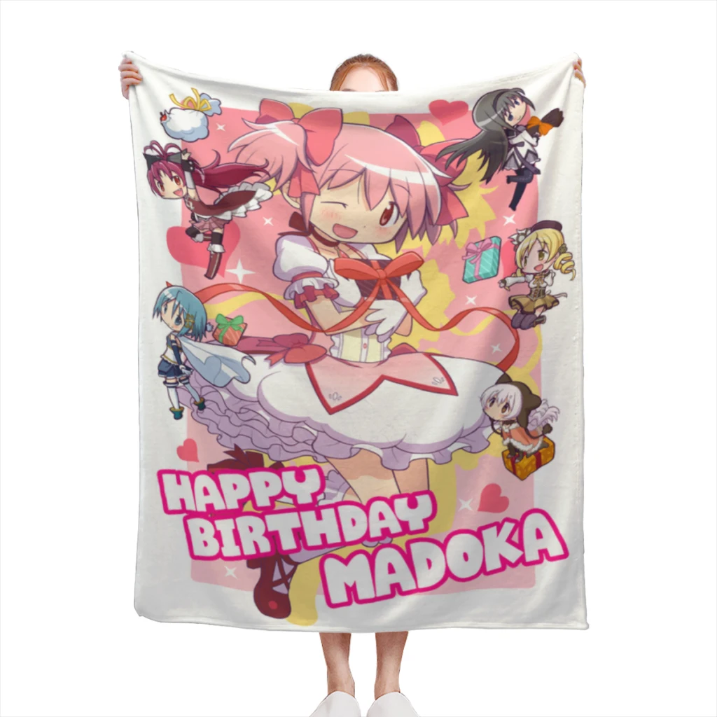 Puella Magi Madoka Magica Medium Blanket Fluffy Soft Bedroom Decor Sofa Blankets Comforter Home and Decoration