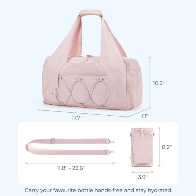 Large Capacity Fitness Bag Women Sports Yoga Handbag Lightweight Multi-Layer Travel Bag Dry and Wet Separation Shoulder Bags image 6