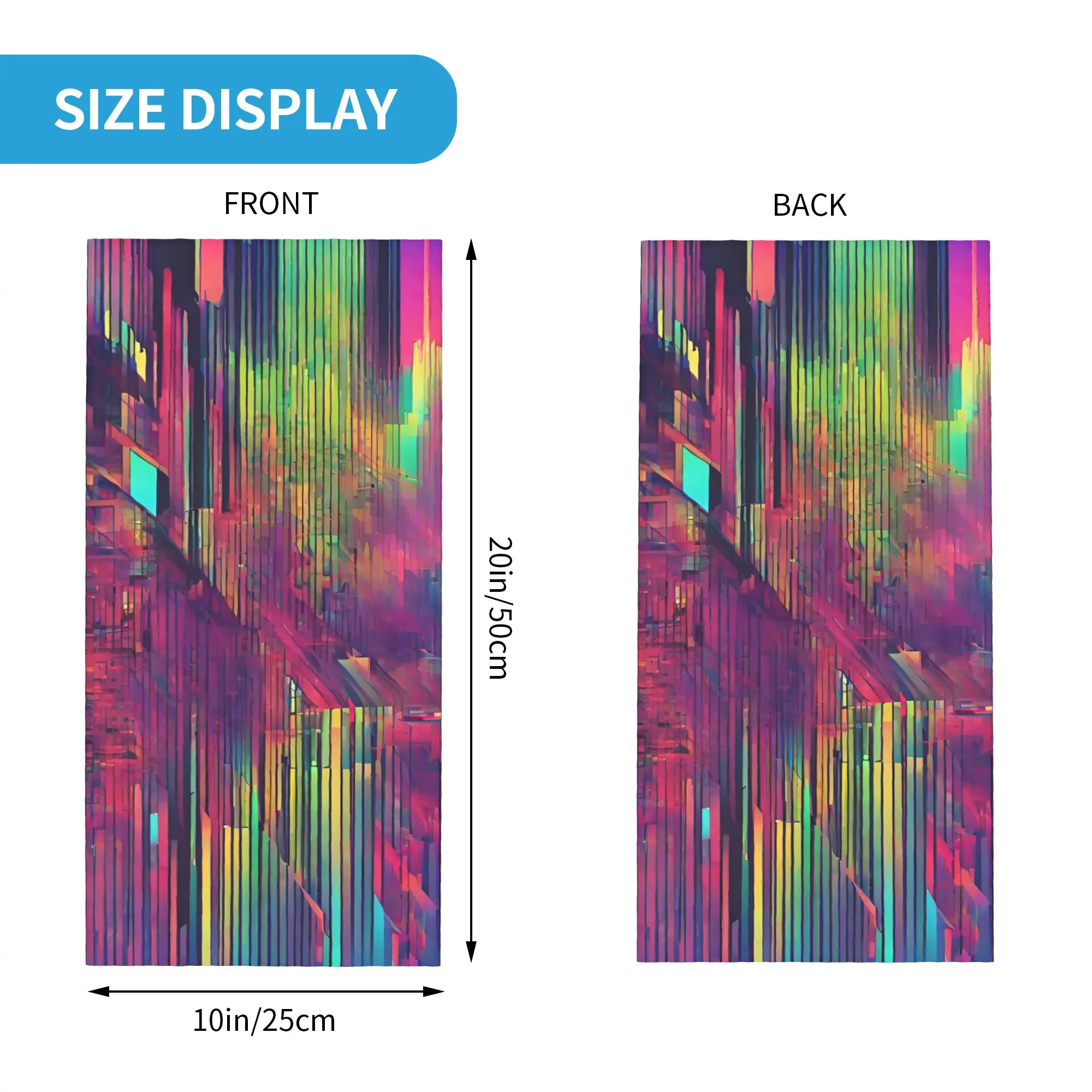 Digital Glitch Wind Abstract Pattern Bandana Neck Cover Printed Mask Scarf Headwear Cycling Unisex Adult All Season