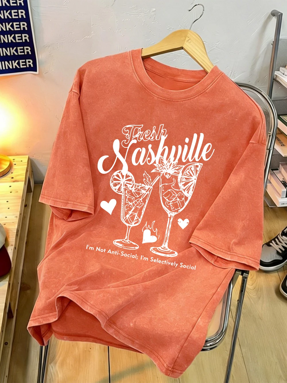 Freshly Prepared Fruit Wine Printing Man'S Short Sleeve Summer Basics T-Shirts Cool Cotton Streetwear Casual Breathable Tee
