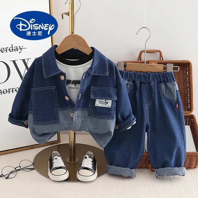 

Disney Boys Denim Jacket 3-Piece Set 2025 | Korean Style Outfit, Spring Fall Fashion
