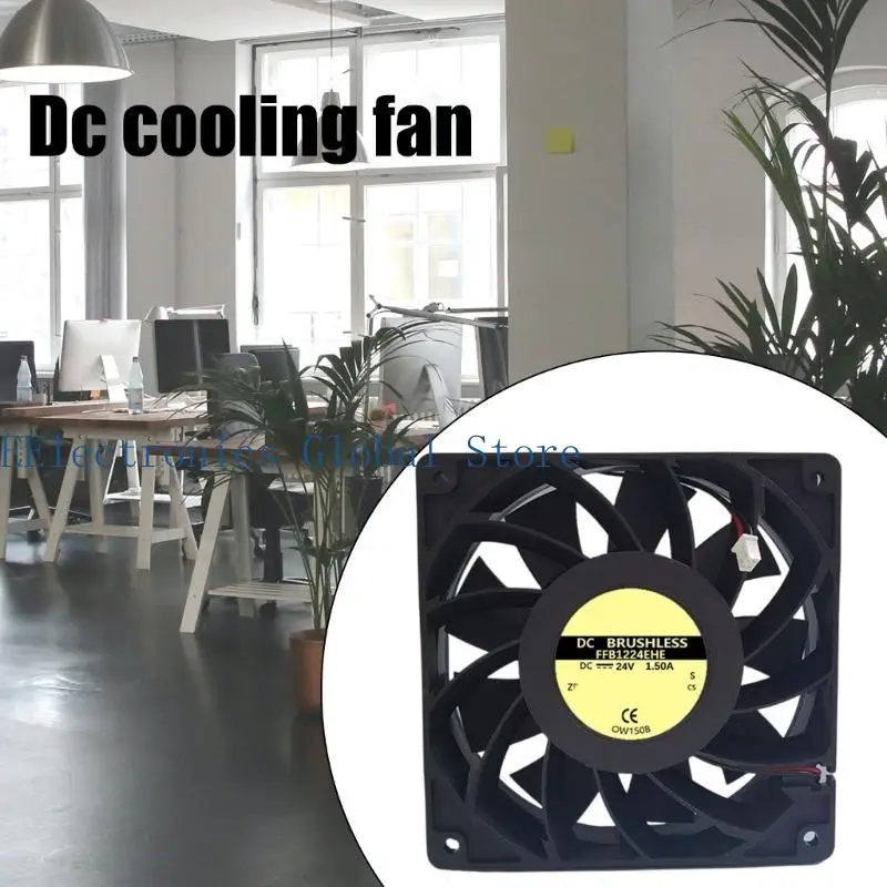 462B FFB1224EHE 120x120x38mm 24V Cooling Solution with PBT Frame for Computer Case and Industrial Applications
