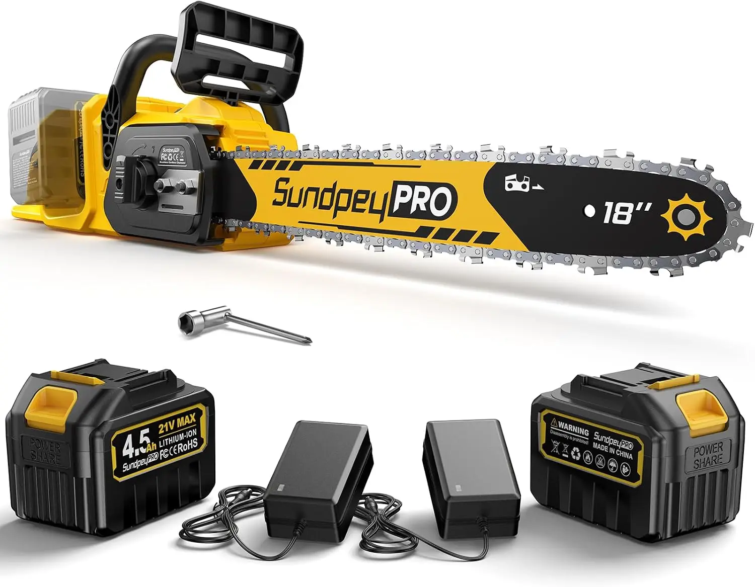 18-Inch Brushless Cordless Electric Chain Saw with 42V 1600W Power