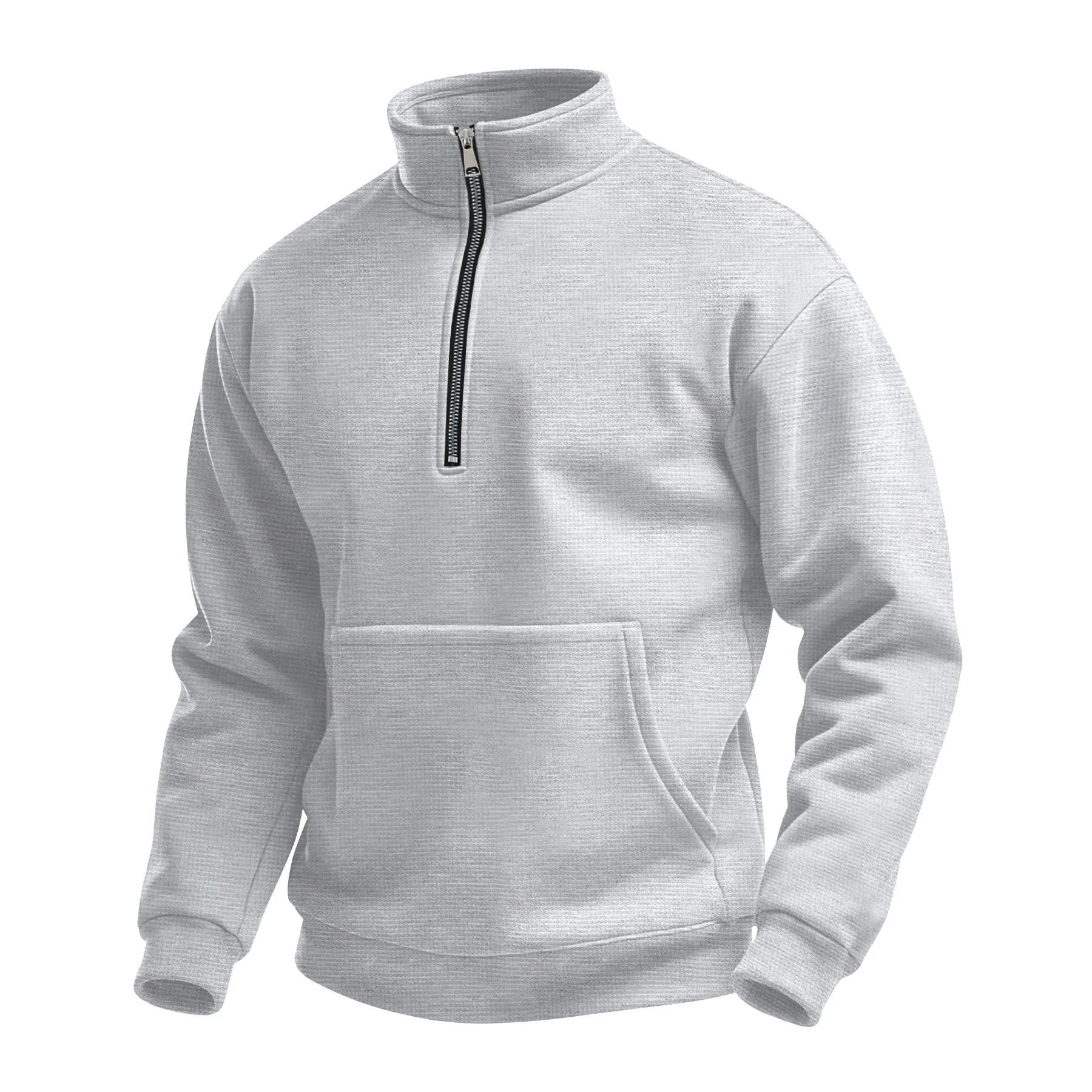 

Spring and Autumn New Solid Color Outdoor Sports Long Sleeve Hoodie Men's Casual Loose Comfortable Breathable Large Size Coat