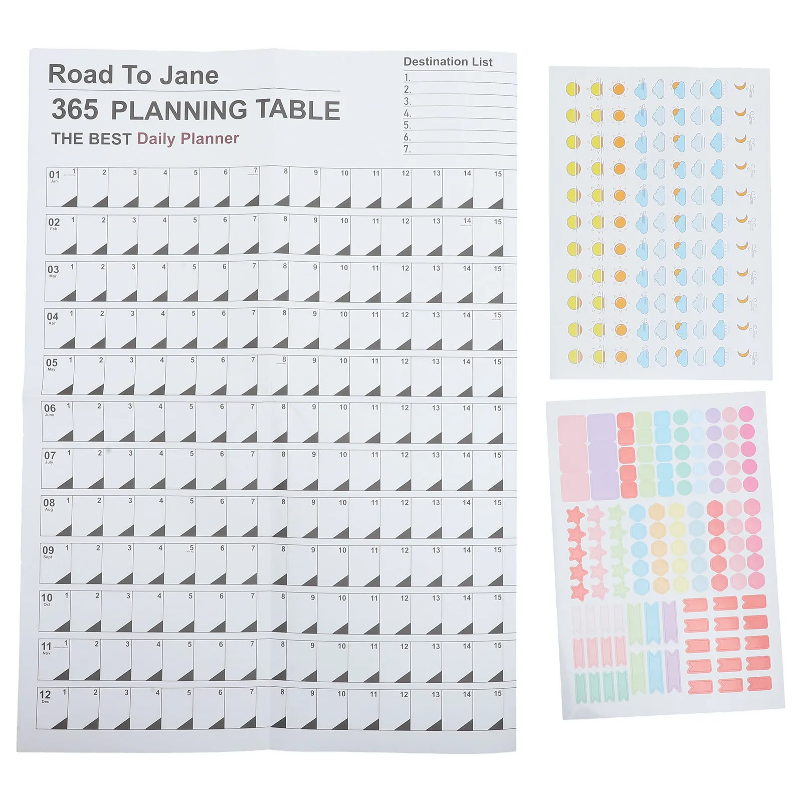 

Yearly Wall Calendar 2024 Paper Planner Calendar Large Planning Schedule Sheet Daily Time Planning Large Schedule Sheet