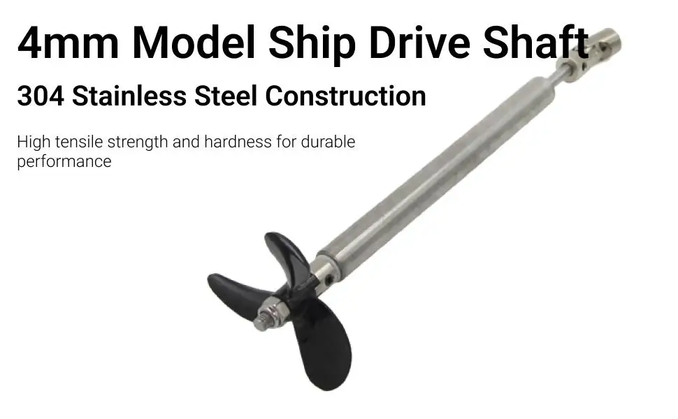 Stainless Steel RC Boat Propeller Shaft with Universal Joint Cut Slots for Remote Control Boat Accessories Hardware