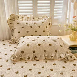 Pure Cotton Pillowcase Ruffles Pillow Cover Thicken Pillowslip 48x74cm Cushion Cover 2pcs Rectangle Pillow Case 베개커버