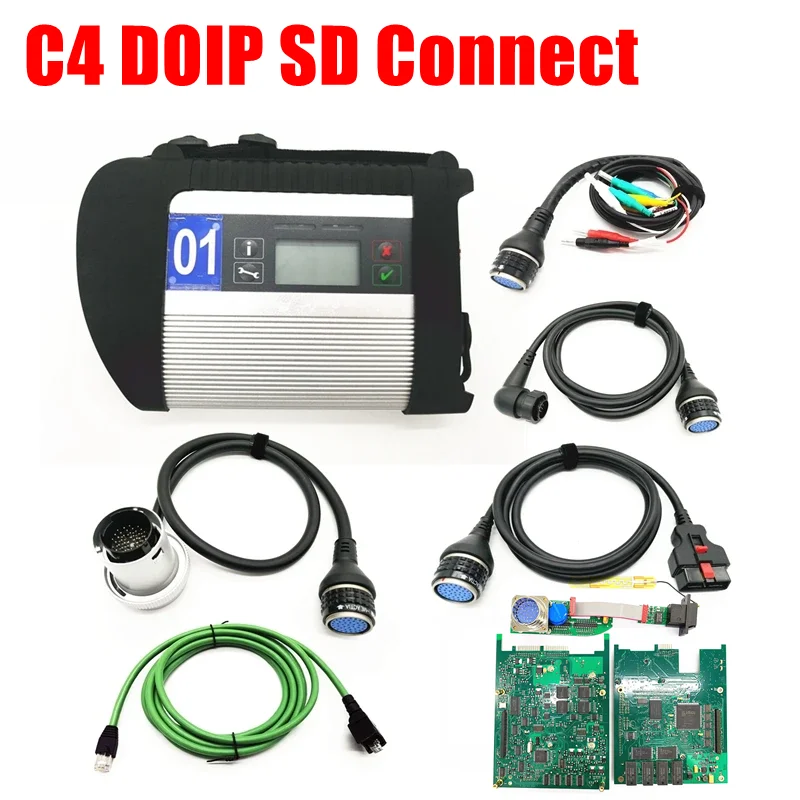 Full Chip For MB STAR C4 SD Connect Compact SD C4 DOIP PLUS for Mb star Multiplexer Diagnostic Tool With WIFI Anti-Overheat