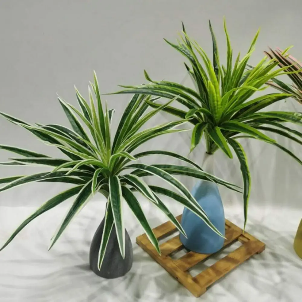 1 PCS Artificial Silk Chlorophytum Branch Creative Simulate Plants Simple Plastic Fake Plants For Table