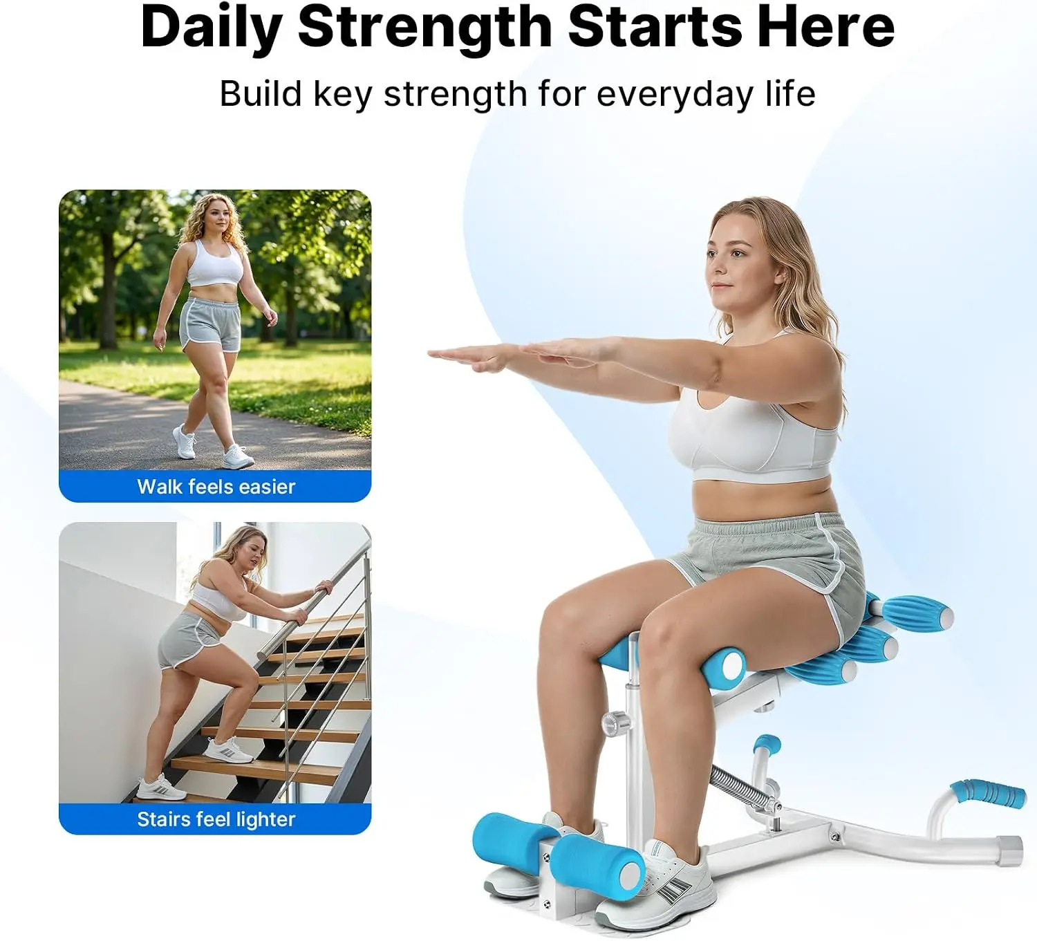 Deep Squat Machine Women Adjustable Glutes Trainer Core Leg Exercise Push Up Board Workout Equipment Home Gym