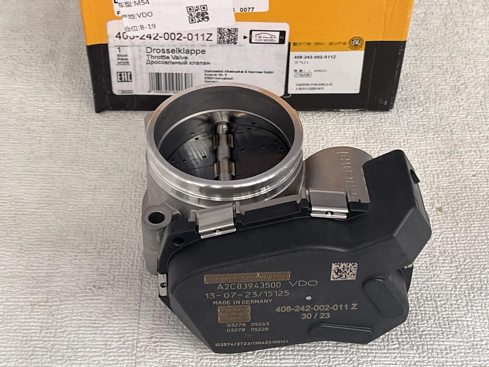 FOR BMW 1 3 5 Series X1 E60 E90 E87 E81 E82 E88 VDO Throttle Body Valve 2.0L 2003 Continental OEM 13547561066