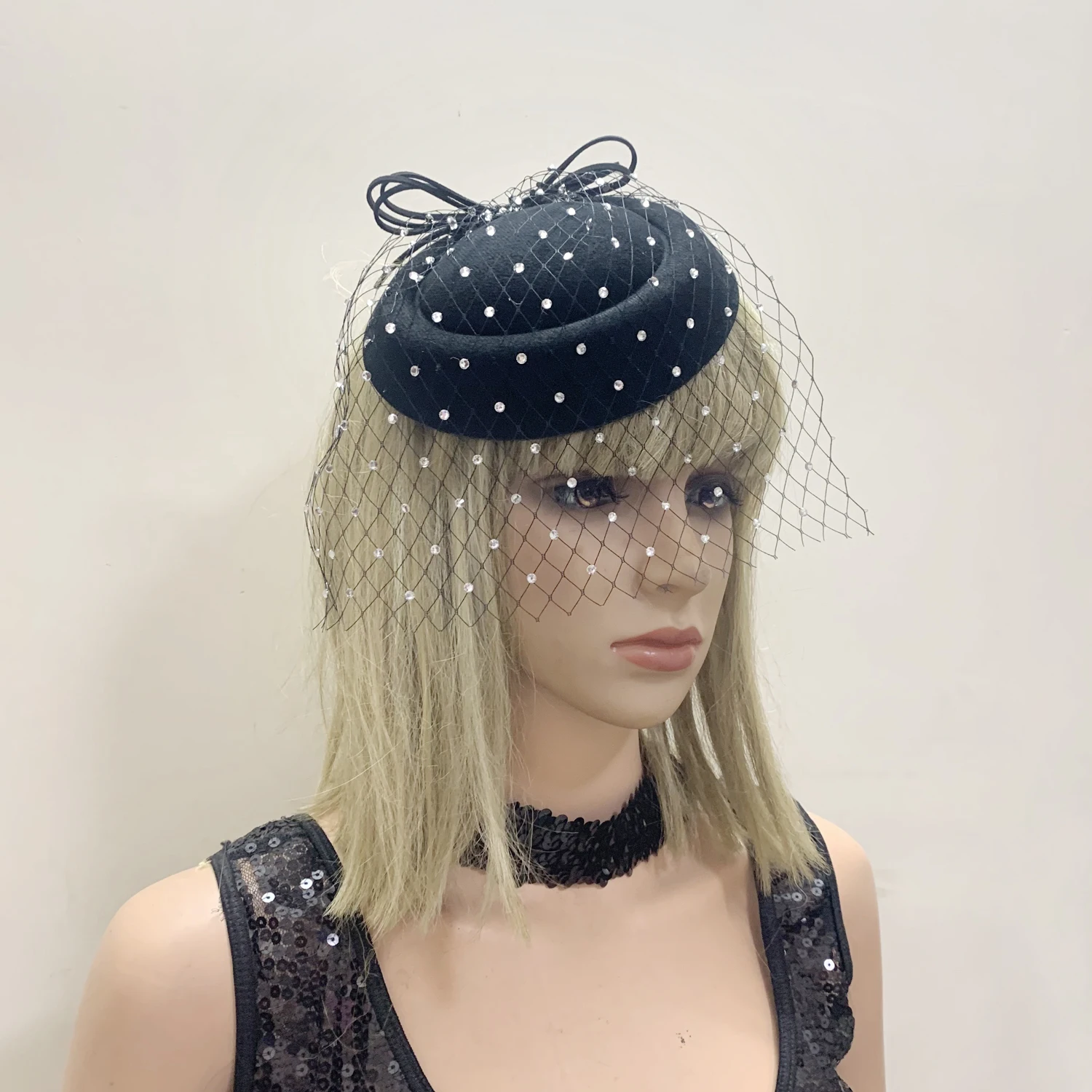 كريستال القوس الحجاب حبوب منع الحمل قبعة مشبك شعر اكسسوارات قطع زينة للنساء سيدة رويال أسكوت فستان سباقات الزفاف #2