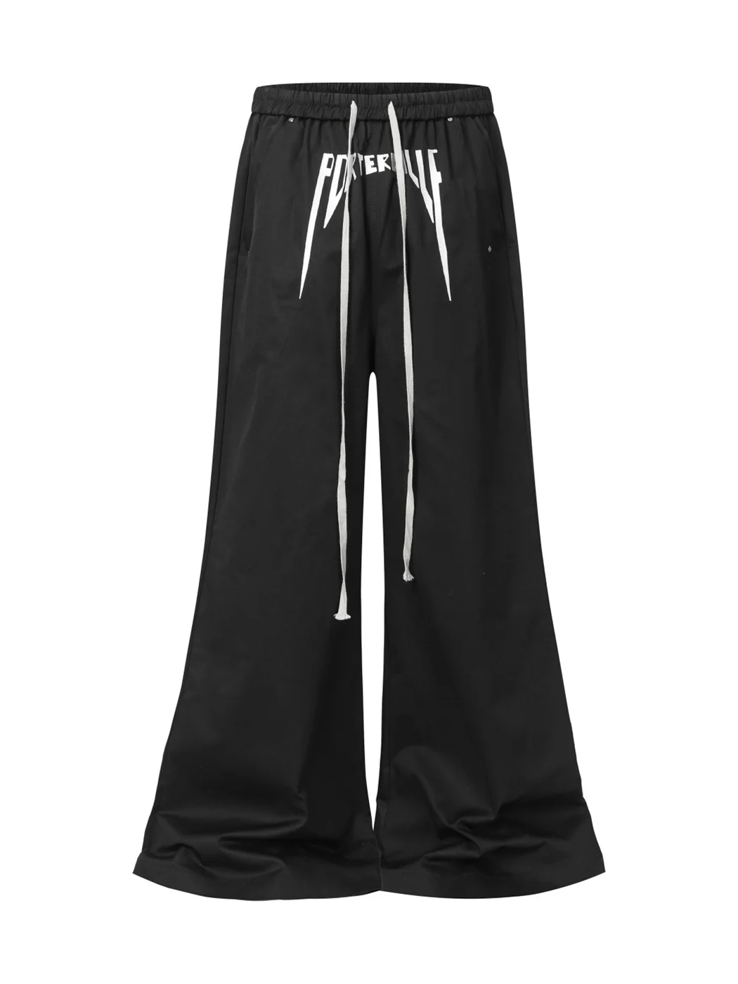 

k RO Sle Embroidered Slogan Workwear Wide Leg Pants Loose Casual Men's Faion Floor-Length Trousers Streetwear