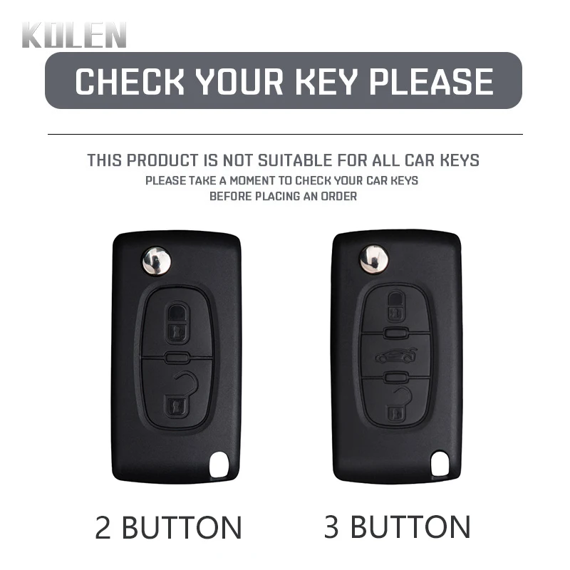 TPU Car Flip Key Case Cover Shell Fob For Peugeot 107 207 307 307S 308 407 607 206 For Citroen C2 C3 C4 C5 C6 C8 Picasso Xsara