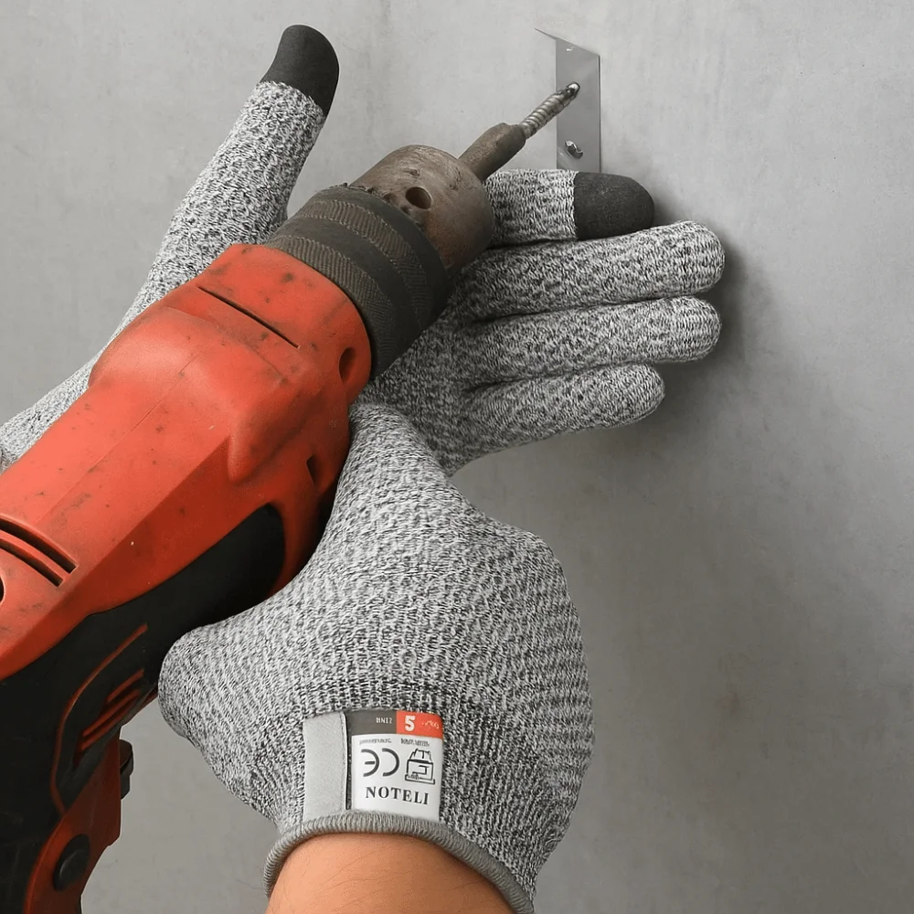5-level Protection Anti Cutting Gloves High Protection Glass Cutting Resistant Industrial Gloves Professional Kitchen Gloves