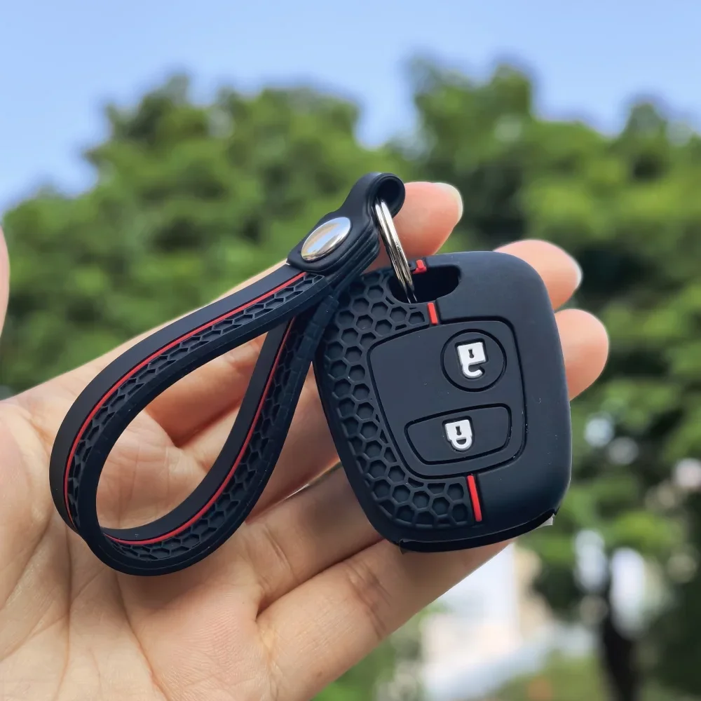 Silicone Key Cover Protection For Peugeot 206 107 207 307 2007 406 Partner Keychain Holder For Citroen C3 C1 C2 Berlingo Case