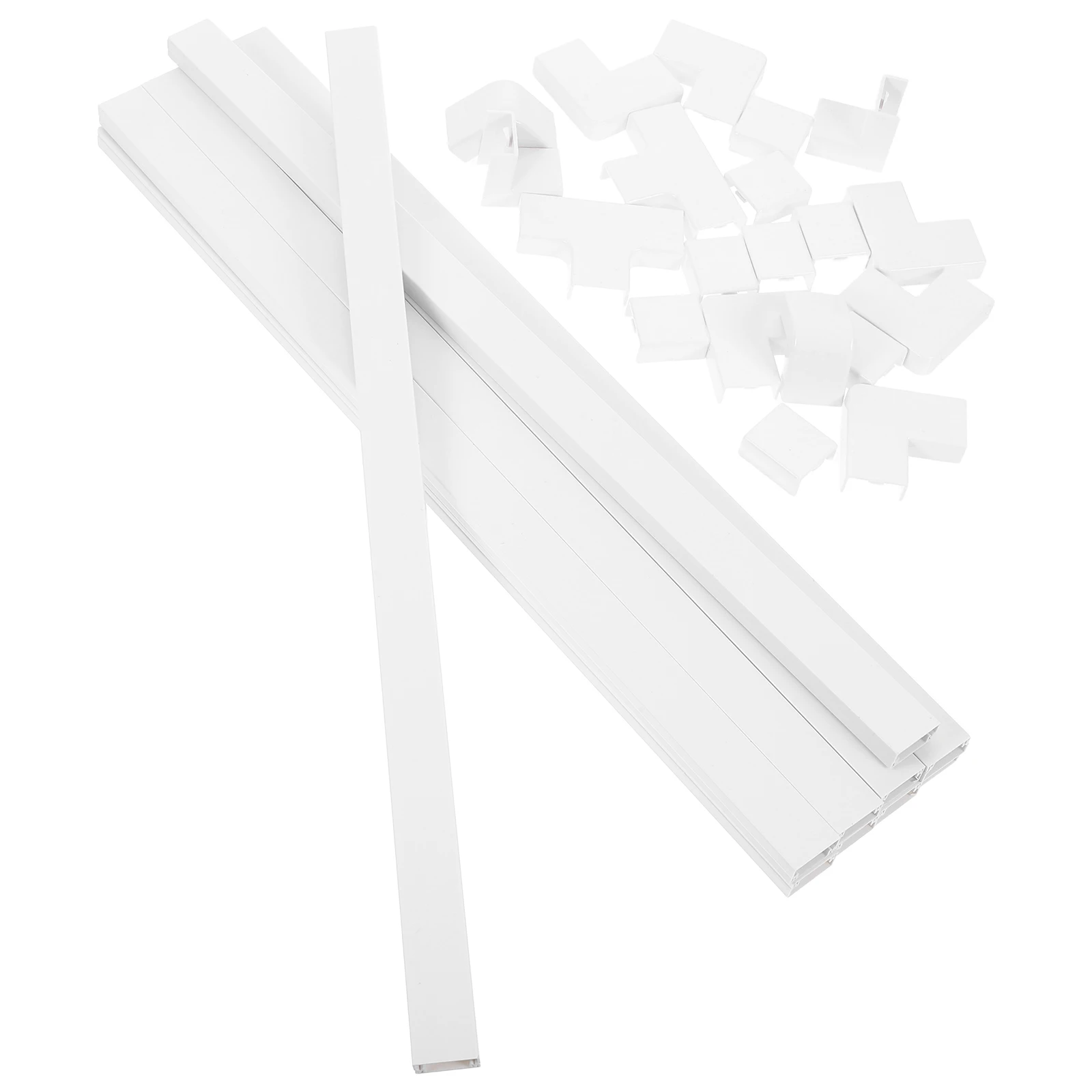 

1 set Flame Retardant PVC Trunking 40CM Cord Cover Wall Hider Wire Concealer No Drill Installation Sturdy Construction Hardware