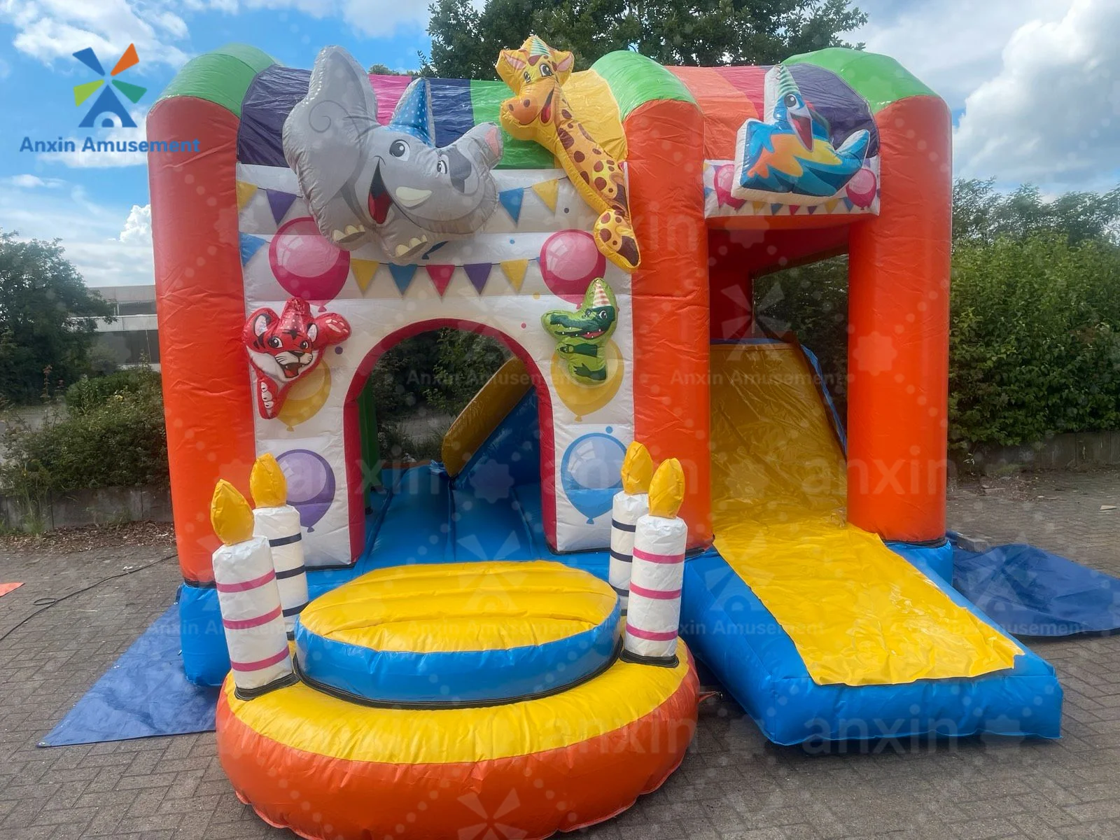 New Designed Commercial Inflatable PVC Bounce Slide Figure Animal Castle  House For Outdoor Indoor Rental Resale