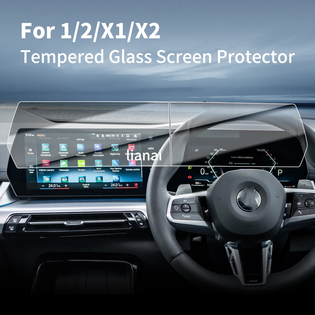 Screen Protector for 25-26 BMW X1 RHD Tempered Glass GPS Video Navigator Car Stickers Vehicle Fingerprint-resistant supplies