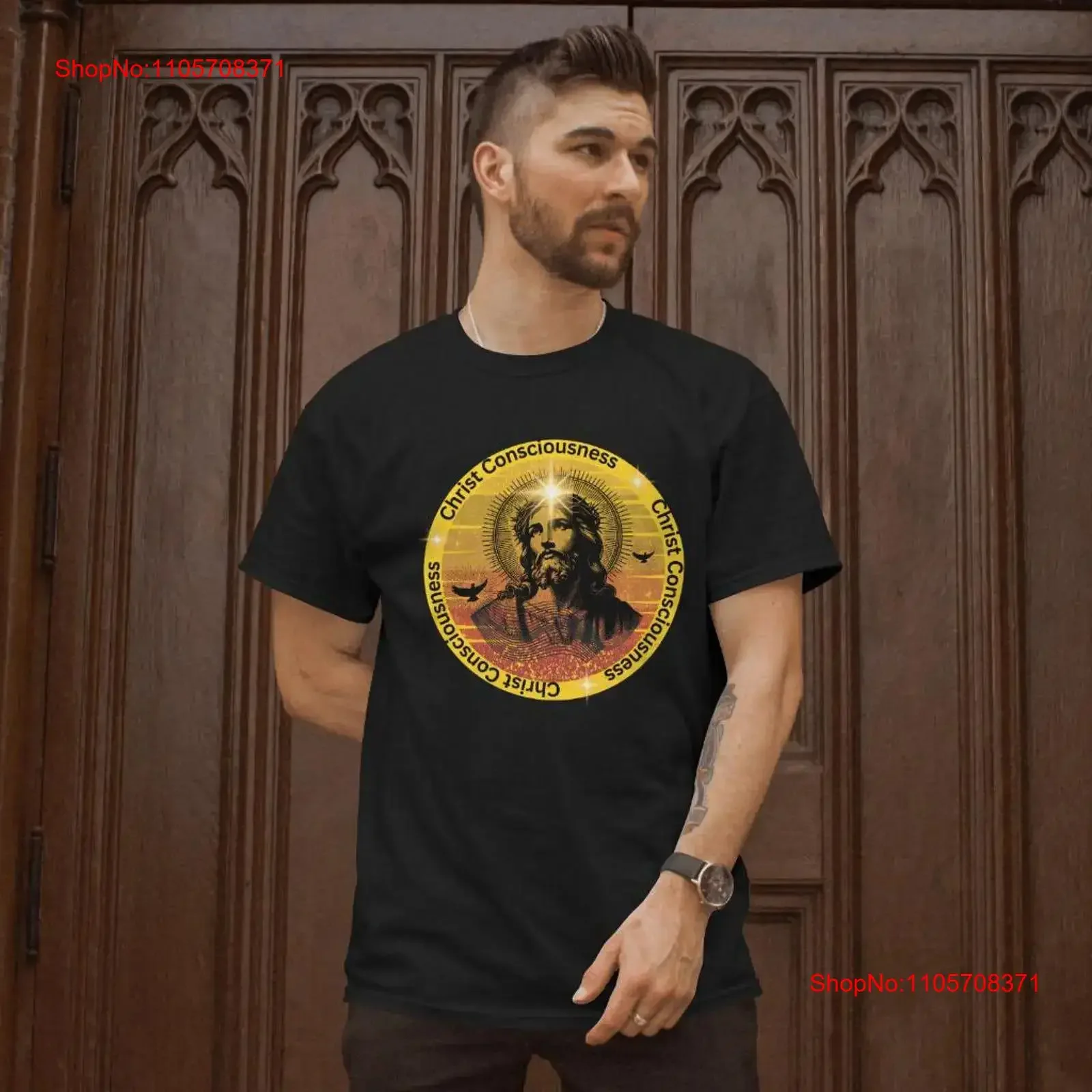 Christ Consciousness Faith T Shirt soft Spiritual Men's Top Vibrant Jesus Christmas gift vintage Washed Stretched Casual