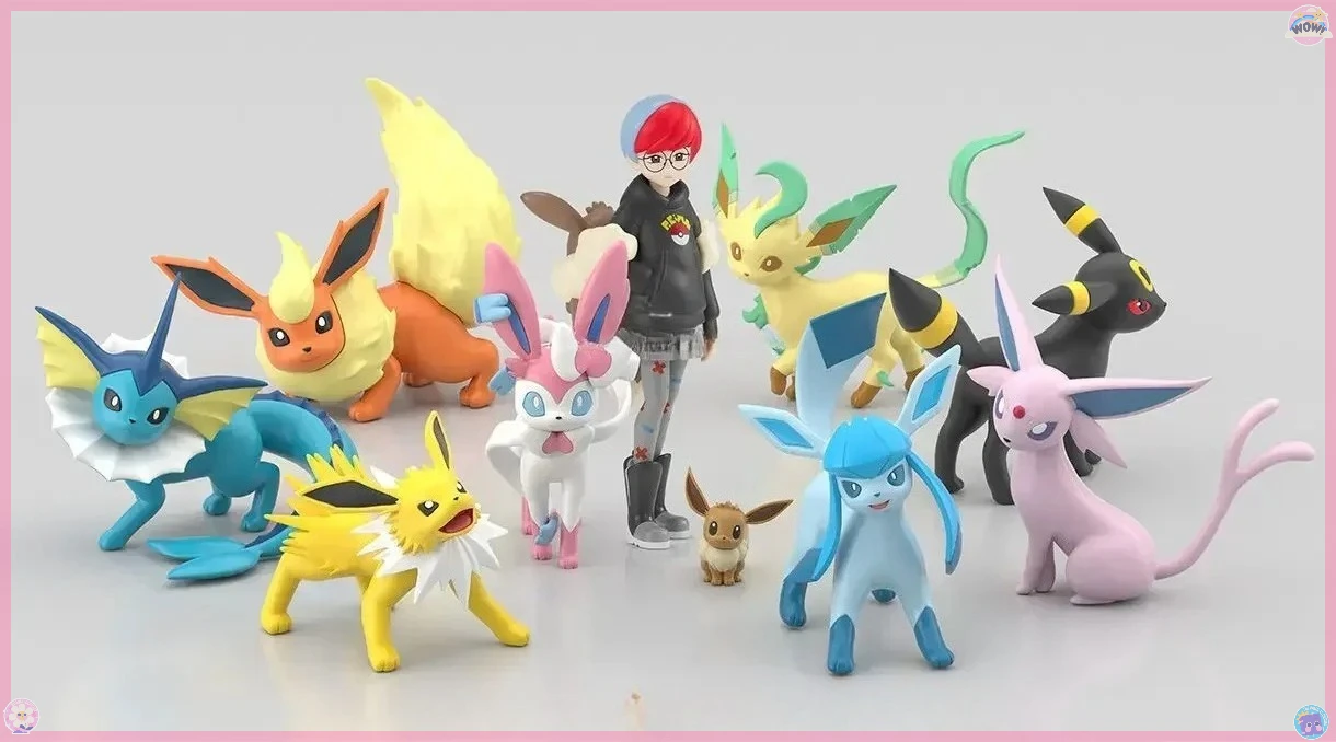 

Bandai Original Scale World POKEMON Paldea Region Penny Sylveon Eevee Flareon Vaporeon Jolteon Glaceon Espeon Action Figure Toy