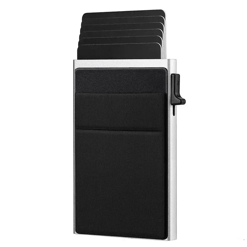 Unisex Anti Rfid Blocking Protected ID Kredit Magic Card Holder Männer dünne schlanke minimalistische Smart Wallets Metall ID Cardholer Case