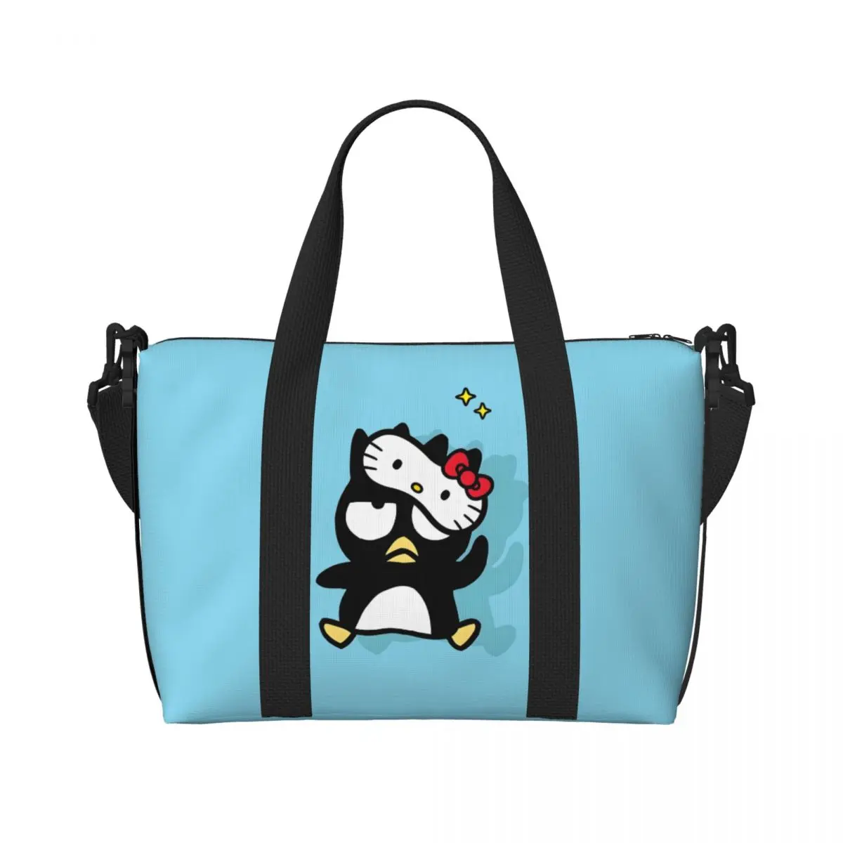 

Custom Large BADBADTZ-MARU Tote Bag Women Cool Penguin Shopping Shoulder Gym Beach Travel Bag